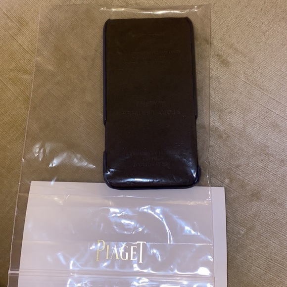 Black Leather and Gold Piaget Phone Case - Picture 4 of 6